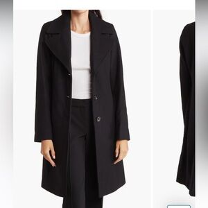 Michael Kors Single Breasted Wool Blend Tailored Coat